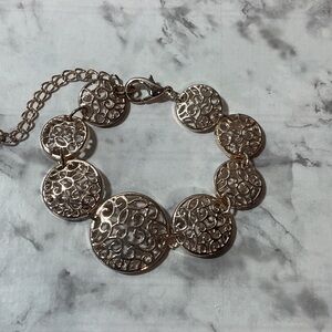 Elegant Rose Gold Toned Bracelet for Women